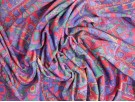 Single Jersey Printed Fabric - Purple Geometric